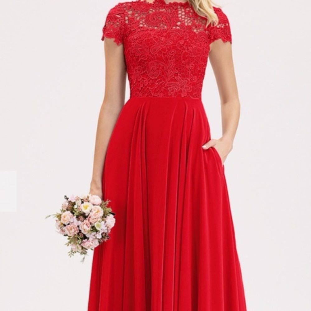 Red Bridesmaid JJshouse dress. Never worn. Tags still on
